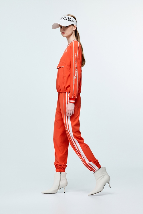 彩虹衣膠原蛋白側邊線條長褲,褲子