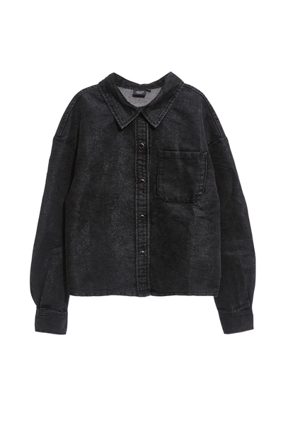 帶蔥光澤感牛仔外套