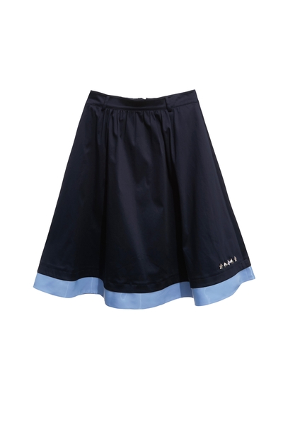 水手藍配色造型中長裙