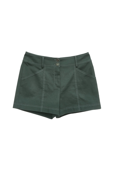 高山綠跳色壓線短褲