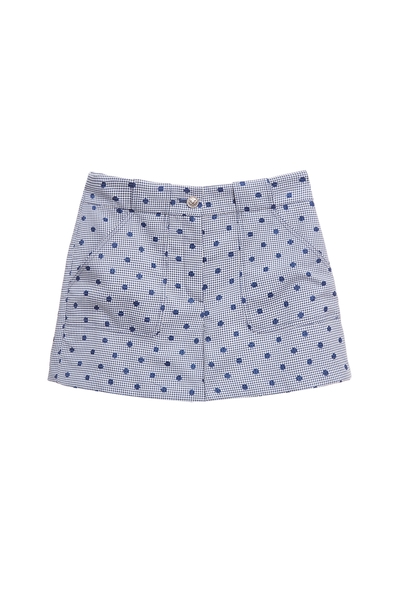 水手藍簍空點點短褲