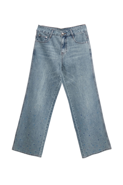 閃光五彩點點牛仔寬褲