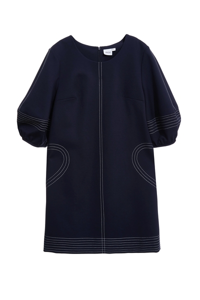 壓線愛心口袋造型洋裝