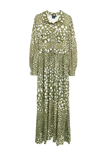 鹿紋印花長洋裝