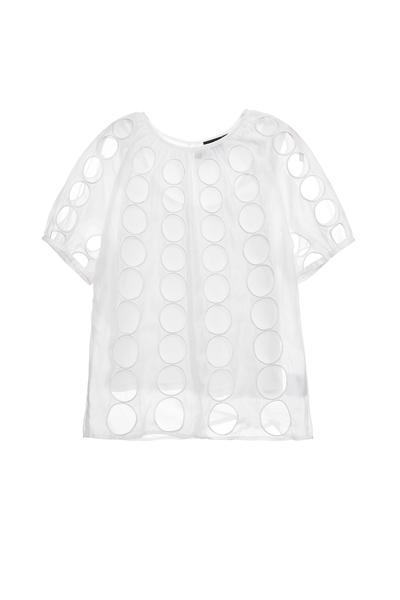 漸層簍空點點刺繡上衣