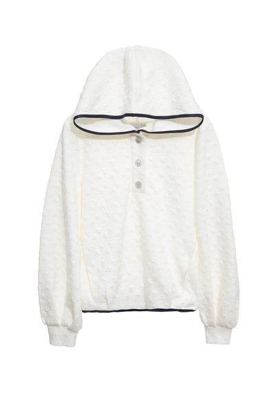 立體愛心紋連帽上衣