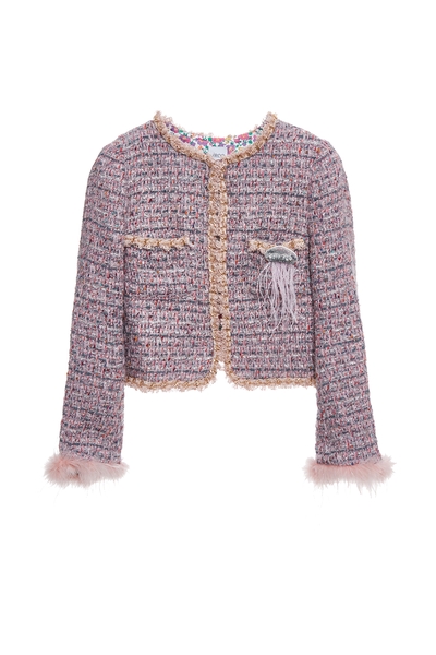 小香風銀蔥花呢紗外套