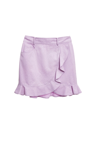 光澤感星星造型短裙