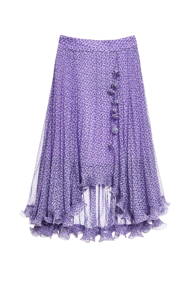 浪漫美人櫻印花雪紡長裙