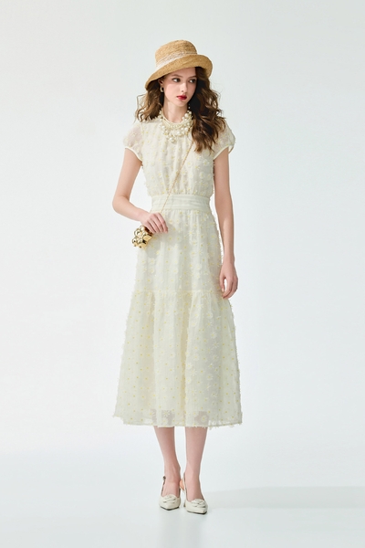 瑪格莉特花朵飄逸洋裝