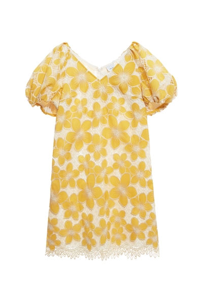 熱帶花卉刺繡洋裝