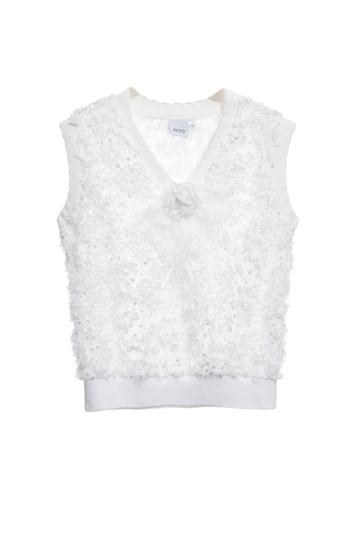 立體波紋閃亮上衣