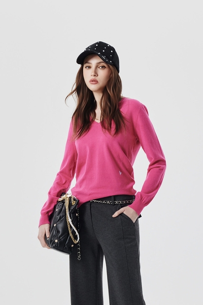 簡約法式基礎針織上衣